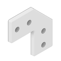 MODULAR SOLUTIONS TIE PLATE 135MM X 135MM X 6MM&lt;BR&gt;ANGLED WITH STAINLESS STEEL HARDWARE
